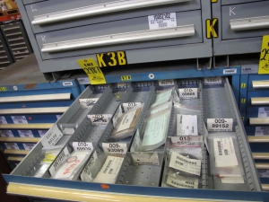 LISTA HEAVY DUTY 10-DRAWER PARTS CABINET W/ CONTENTS (W-50) LOADING & HANDLING FEE $25-